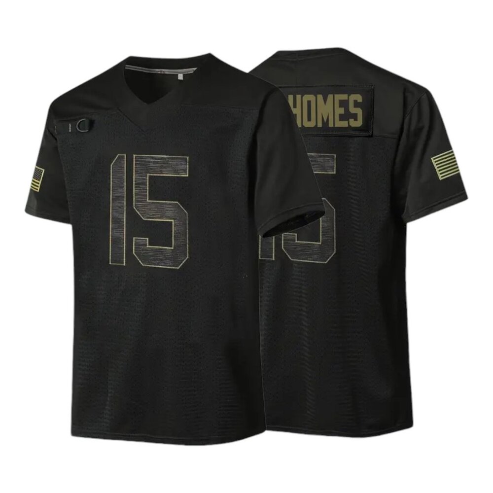 NFL Kansas City Chiefs Patrick Mahomes #15 Stitched Football Jersey Black / Gold